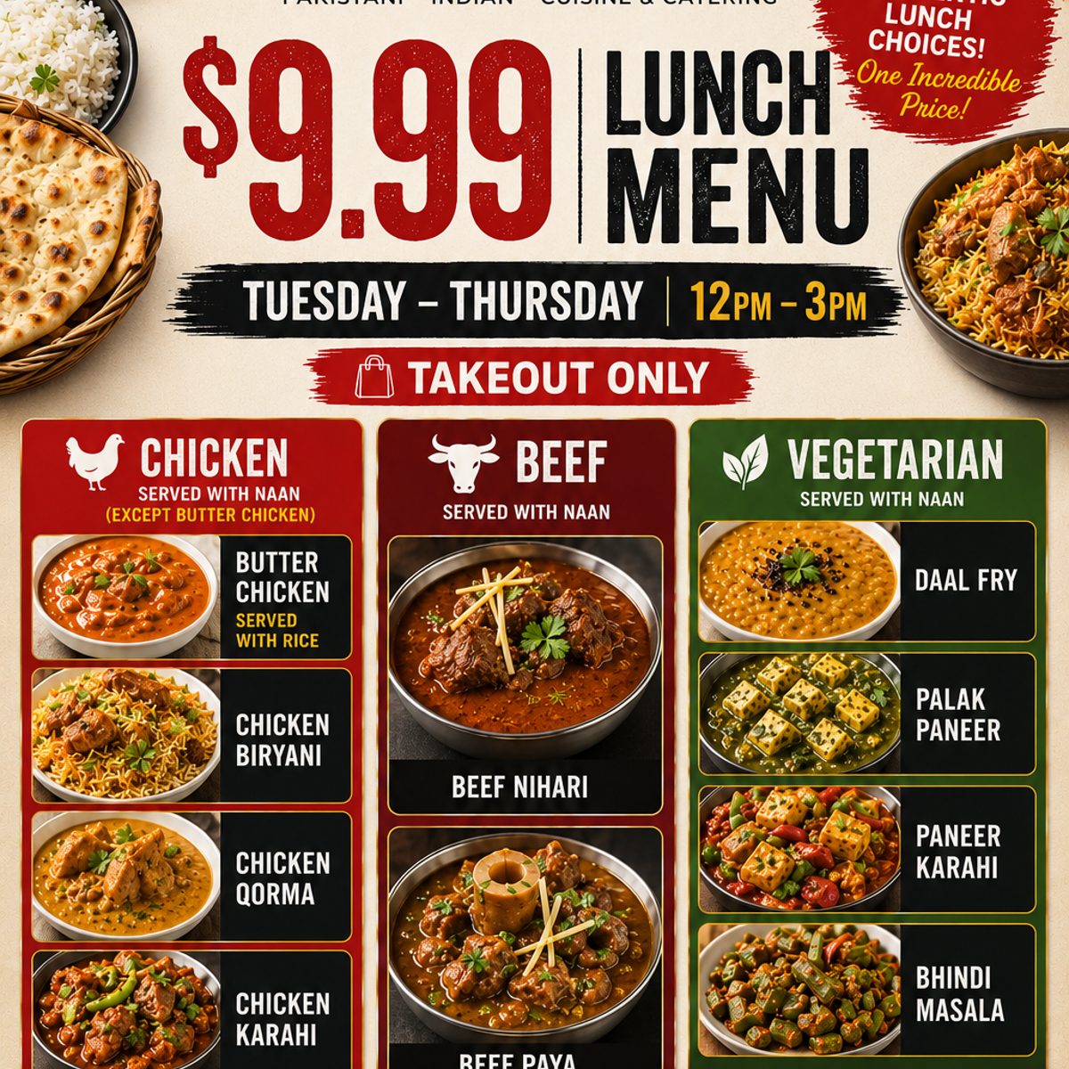 9.99 Lunch Special