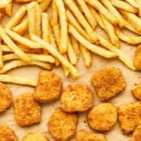 Chicken Nuggets with Fries.